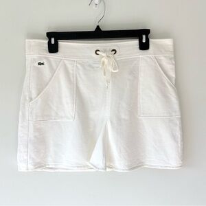 Lacoste White Athletic Cotton Mini Skirt Activewear Golf Tennis Preppy